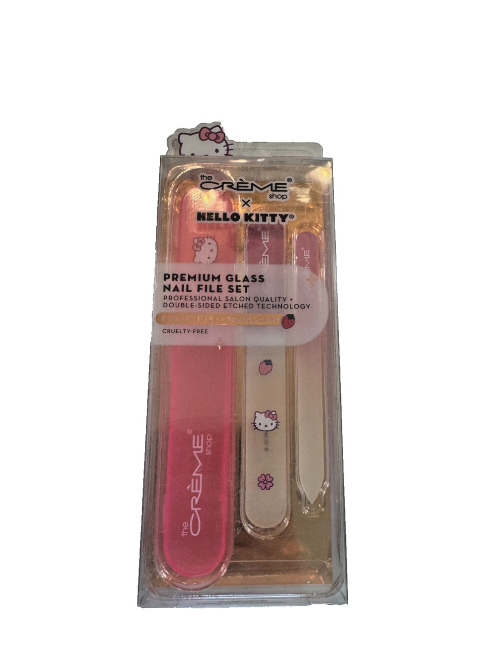 The Crème Shop X Hello Kitty Premium Glass Nail File Set (Pink)